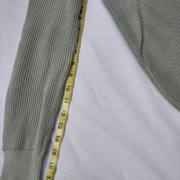 Magaschoni Man Cotton Crewneck Sweater Sage Mint M - Picture 11 of 12